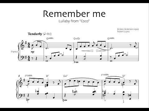 Remember me (lullaby) - Solo piano