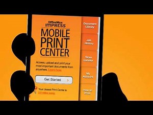 Mobile Print Center app from OfficeMax