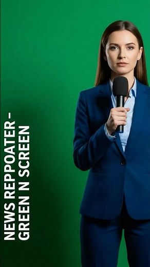 Breaking News Reporter 🎤 (Green Screen Video) | Free HD Clip #greenscreen