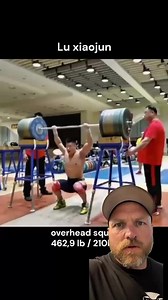 1M views · 10K reactions | Lu Xiaojun hitting a 462 lb overhead squat is straight-up mind-blowing  That’s elite stability, insane control, and next-level strength. Think that's one of the craziest OHS ever? Train toward moves like this with Peak Strength—tap the link in our bio  | Garage Strength | Facebook