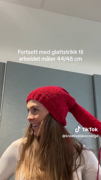 Strikkeoppskrift på nisselue for barn og voksne