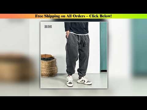 Korean Streetwear High Quality Sweatpants Men Clothing Vintage Jogging Pants Harajuku Sport