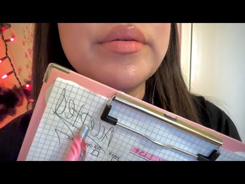 ASMR Model Interview Roleplay 🎬 (note taking/typing, photoshoot, measuring, light makeup)