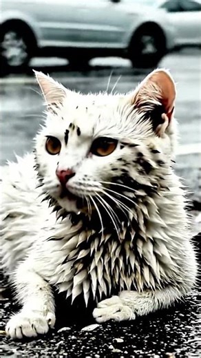 Heartbreaking: A beautiful white cat abandoned in a landfill finds a warm home with a kind lady