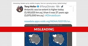 Fact Check: Antarctic ice data cherry-picked to make false global warming claim