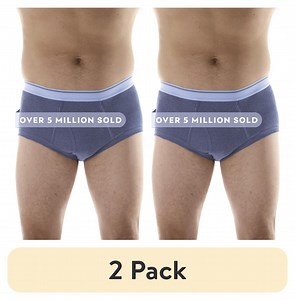 (2 pack) Wearever Men's Washable Bladder Control Incontinence Protective Underwear, 3-Pack