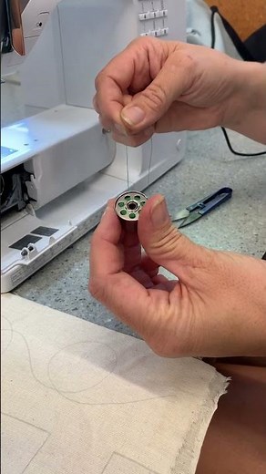 Threading the bobbin on a Bernina sewing machine