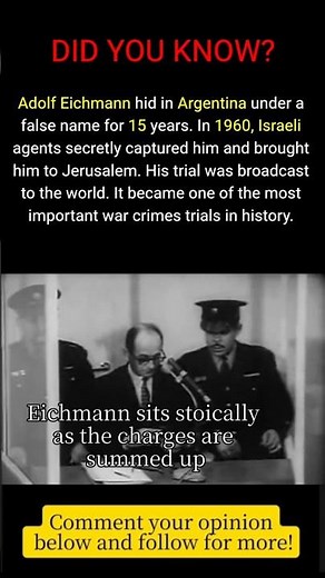 The Trial of Adolf Eichmann (1961) | The Verdict That Shocked the World