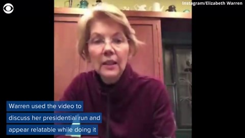 Elizabeth Warren drinking a beer on Instagram Live gets mixed reactions