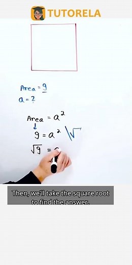 Find the Square Side Length: √Area 9 Explained #Math #SquareFor9thGrade #AreaOfTheSquare