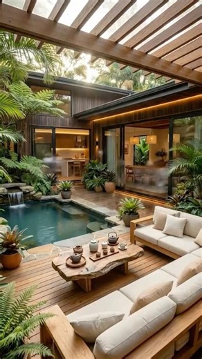 Backyard Transformation Timelapse | Luxury Tropical Deck Build