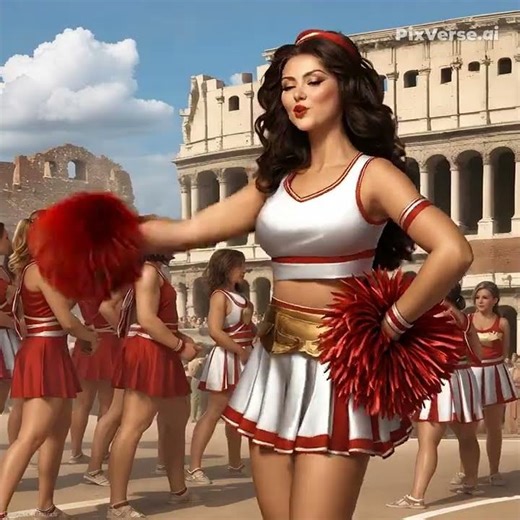 Roman cheerleader created in PixVerse AI