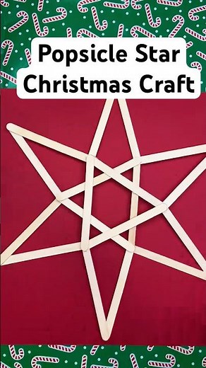⭐️ Easy Popsicle Stick Star Craft for Kids Christmas | DIY Dollar Tree Christmas Craft