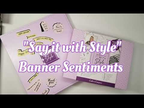 Crafter's Companion Say it with Style Sentiment Banner Stamp and Die Set