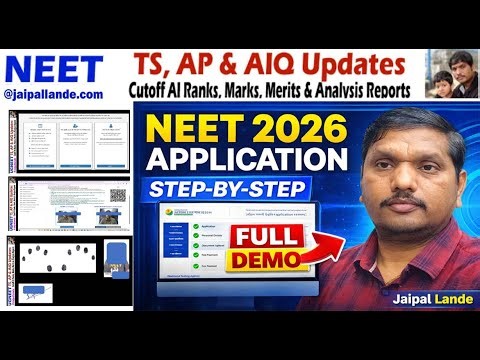 NEET 2026 Application Form Step-by-Step | Complete Demo Registration Process