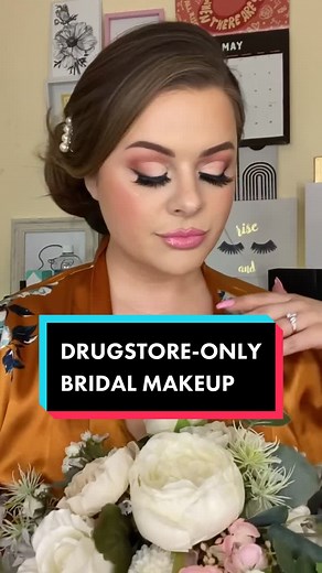 💍 BRIDAL ON A BUDGET💍 what do you think of the final look? #makeup #wedding #bridalmakeup #bride #drugstoremakeup #beauty