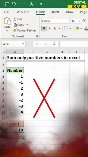 How to Quickly Sum Only Positive Numbers | Sum Only Positive Numbers in Excel & Exclude Negative