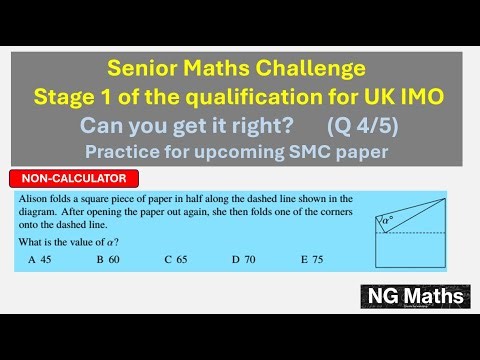 Senior Maths Challenge Question (aimed at UK students) 045