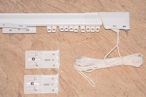 Heavy Duty Traverse Curtain Rod Set – Center Open, Cord Draw – White Metal Pinch Pleat Track for Drapery & Window Treatments - Etsy