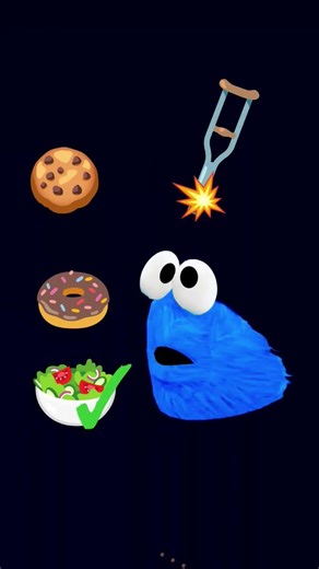 No cookie monster! eat healthy