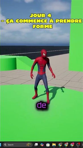 Jour 4 : le balancement de Spider-Man marche enfin 🕸️ #shorts #spiderman #gamedev