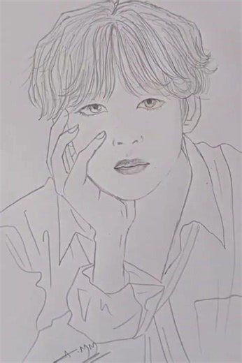 BTS 💜 v drawing #viral #viralshort #shorts #subscribe #youtubeshorts 🥰🥰🥰