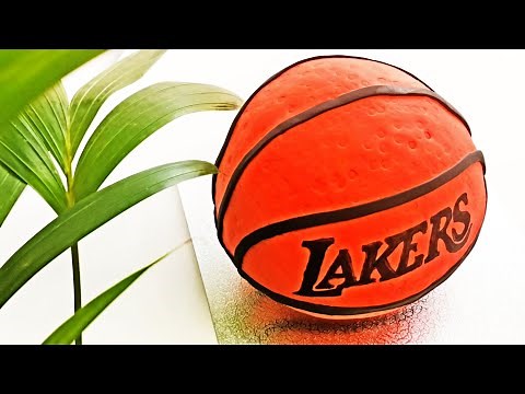 Basketball 3D Cake. 3D Torte Tutorial - Step by step - تورتة كرة باسكت مجسمه
