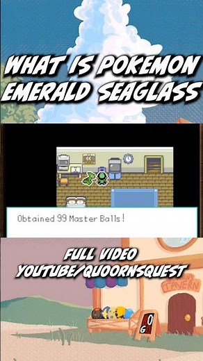 Grab the shiny charm and cheat codes in #pokemonemerald Seaglass!