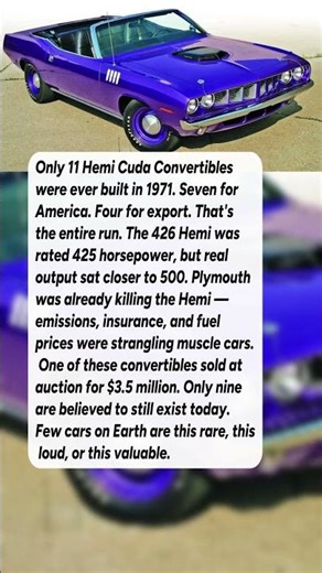 The Hemi Cuda Convertible Nobody Wanted in 1971 #shorts #automobile #cars