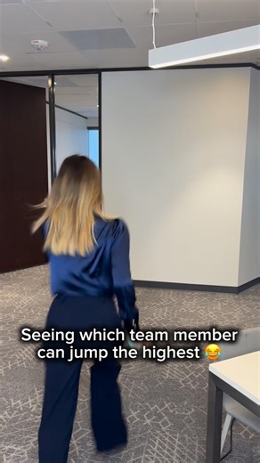 MK Search on Instagram: "Office jump challenge in full effect! 🤣 Happy Friday, everyone, we hope you’re gearing up for the weekend ahead. Stay warm out there! ❄️ #officelife #officehumor #jumpchallenge"