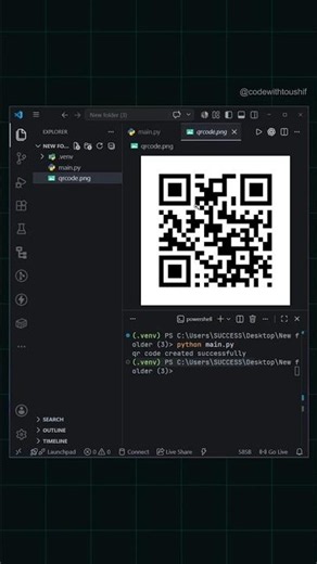 How to Generate QR Code in Python (Fast & Easy) #shorts