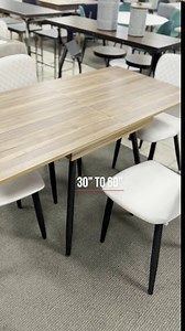 5-Piece Square Foldable Dining Table Set for Small Kitchen Dining Areas, 30''-60'' Extendable Dining Wood Brown Table Top w/Fully Assembled Upholstered Chairs in Light Gray/Cream