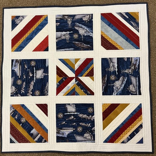 BEST Quilted United States Navy Lap Blanket, Baby Play Blanket, Card Table Cover, Table Topper, or Veteran Gift With Carriers and Planes - Etsy