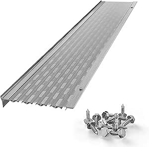 DIY 5" Gutter Covers System for Leaf Protection Featuring Stainless Steel Mesh Aluminum DIY Gutter Guards Contractor Grade Leaf Guards for Gutters - Made in The USA (Mill Finish - 48 Feet)