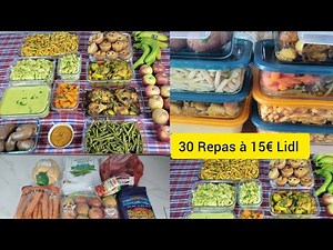 Budget-friendly batch-cooking meal prep at €0.50 per person (Lidl version) / Eating for €7.50 per...