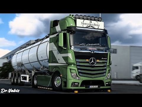 ETS2 Mercedes Actros MP4 Addons + Sunshield + Lightbox Addon Mod [1.46] | Euro Truck Simulator 2 Mod