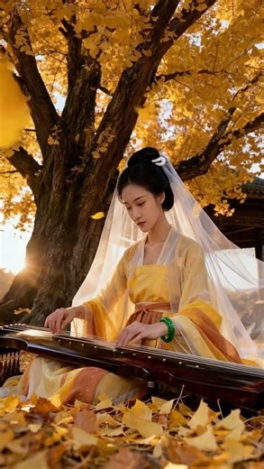 Golden Ginkgo Leaves 🍂 Heal Your Soul ♫ 銀杏落秋：古琴溫暖治癒純音