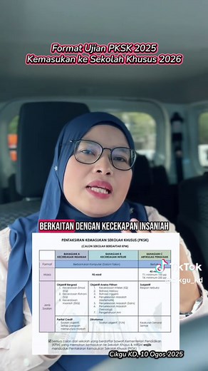 Format Ujian PKSK 2026 untuk Sekolah Khusus
