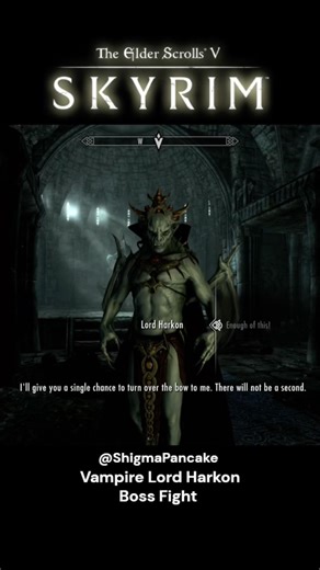 Skyrim vampire harkon boss fight #skyrim #skyrimspecialedition #gaming