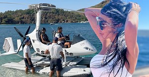 Süreyya Yalçın'ın 'deniz uçağı' ile yolculuğu - Magazin haberleri