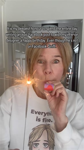 ColleenLandry on Instagram: "I hope my 48-line iambic pentameter poem hits all the right notes. Sniff. #funnyreel #happybirthdaytoyou #facebookpost #marriagehumor #comediansofinstagram #relatablecomedy #husbandsofinstagram #interiordesigners #poem #comedyvideo"