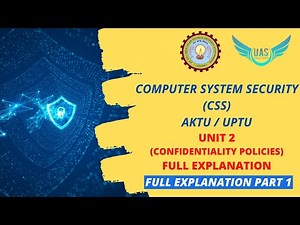 Computer System Security (CSS) Unit 2 | Full Explanation | Part 1 | AKTU | Exams | Unique AppSites
