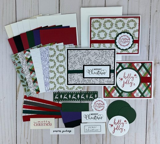 Christmas Card Kit for Adults to DIY 6 Holiday Cards: Handmade Christmas Craft Kit for Adults to Make Your Own Cards in Easy Papercraft Kit - Etsy