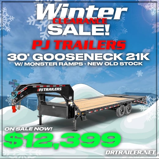 14 reactions · 11 comments | PJ Trailers 30' Gooseneck 21K GVWRA tough and reliable 30-foot gooseneck trailer designed to handle heavy equipment transport with ease. 30' deck length for versatile hauling 21,000 lbs GVWR for heavy loads Reinforced gooseneck frame for added strength Built for commercial and industrial use | DR Trailer Sales | Facebook