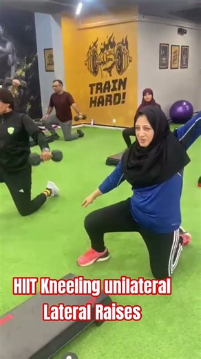 HIIT Kneeling Unilateral Lateral Raises | Shoulder Strength & Stability #sports #hiitworkout