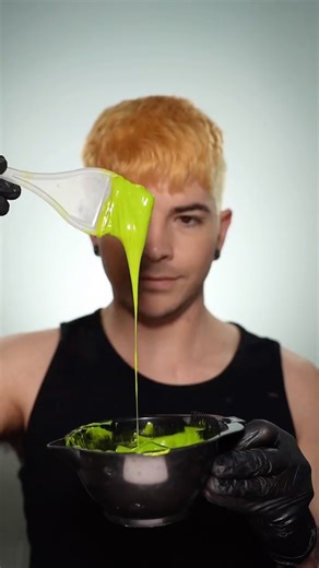 kevin rupard on Instagram: "“Changing my hair like my last name Rodman” 💚 Lime Green hair dye transformation. This time I tried a new dye “Limelight” from @gooddyeyoung . It gave the perfect lime green I was looking for 😍 10/10 would use again. Also used @matrix Light Master Lightening Powder + @tigiprofessionals developer to bleach my hair first. __ #limegreenhair #gooddyeyoung #haircolor #greenhair #hairdye"