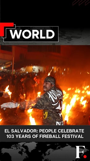 #FPReels | El Salvador: Thousands Celebrate 103 Years of Fireball Festival The traditional "Battle of the Fireballs", or Bolas de Fuego, lit up the night sky in Nejapa, El Salvador on Sunday, for its 103rd edition. Thousands of people, including locals and visitors, gather to witness one of the country's most vibrant and unique traditions - throwing gasoline-soaked, burning rag balls. | Firstpost
