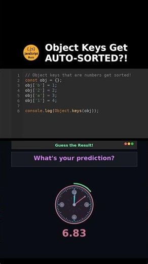 Object Keys Get AUTO-SORTED?! #javascriptquiz