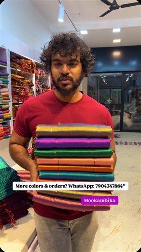 MOOKAMBIKA SAREES BY SAKTHI 🔵 on Instagram: "🌟✨ Launching Our Soft Tissue Silk Sarees Today! ✨🌟 We are thrilled to introduce our Soft Tissue Silk Saree Collection at an incredibly affordable price! 🎉 🛍️ Why Choose Us? • Premium quality soft tissue silk sarees • Multiple vibrant colors to choose from • The best price you’ll find, guaranteed 💥 Grab your favorite saree now! Hurry, limited stock available. 📩 DM us for pricing and more details. Style, elegance, and affordability—only for you!"