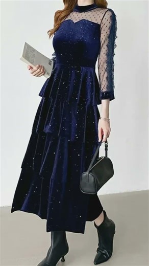 【特別な日に美しく！ベロアのドレスワンピース！】 #shorts #ドレス #楽天